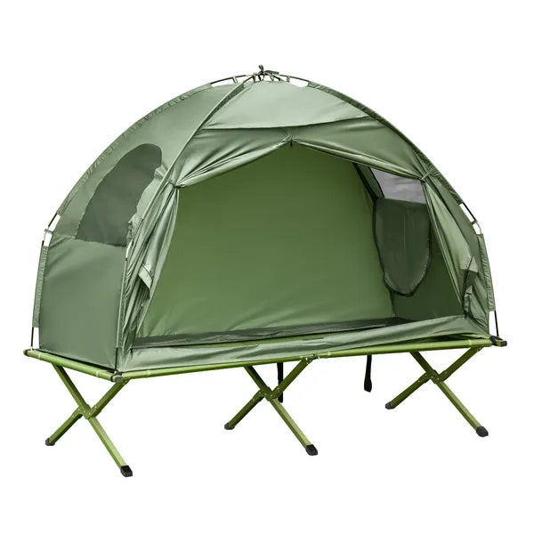 Outsunny 1 Person Folding Camping Cot, Portable Outdoor with Carry Bag, 2-in-1 Elevated Camping Bed Tent Single - product image 12