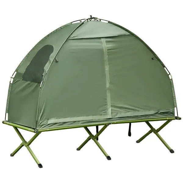 Outsunny 1 Person Folding Camping Cot, Portable Outdoor with Carry Bag, 2-in-1 Elevated Camping Bed Tent Single - product image 11