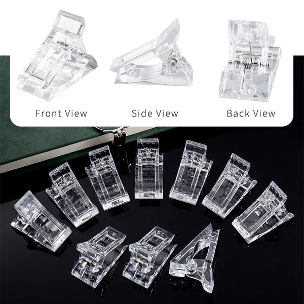 10 Pack Nail Extension Clips for Poly Builder Gel Quick Form Nail Tips - product view 7