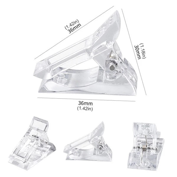 10 Pack Nail Extension Clips for Poly Builder Gel Quick Form Nail Tips - product view 2