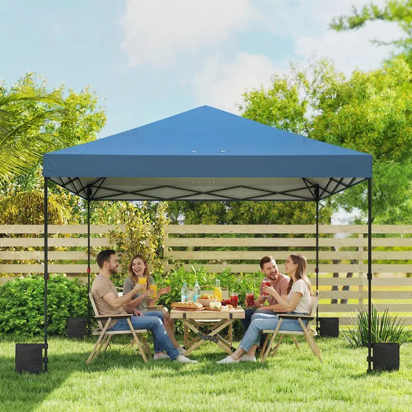 Outsunny 10 x 10 Ft Pop Up Canopy Tent with One Push Setup, Outdoor Portable Instant Canopy Shelter w/ Roller Bag, Dark Blue - product image 9
