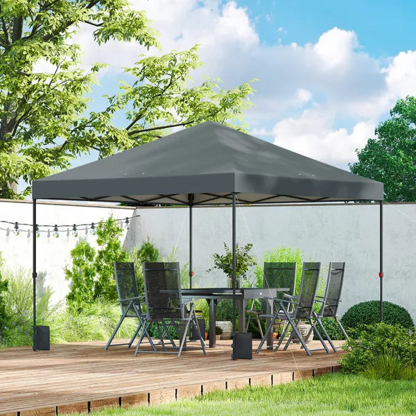 Outsunny 10 x 10 Ft Pop Up Canopy Tent with One Push Setup, Outdoor Portable Instant Canopy Shelter w/ Roller Bag, Dark Gray - product image 10