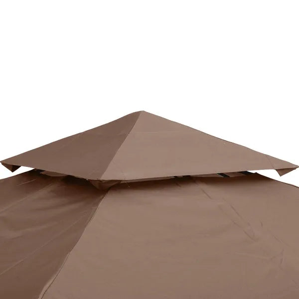 Outsunny 10' x 10' Gazebo Replacement Canopy 2 Tier Top UV Cover Pavilion Garden Patio Outdoor Coffee (TOP ONLY) - product image 8