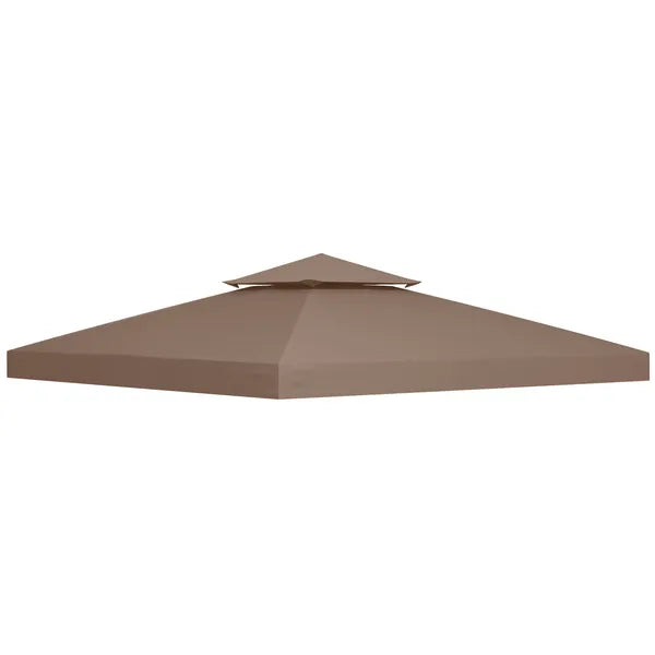 Outsunny 10' x 10' Gazebo Replacement Canopy 2 Tier Top UV Cover Pavilion Garden Patio Outdoor Coffee (TOP ONLY) - product image 11