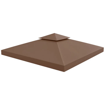 Outsunny 10' x 10' Gazebo Replacement Canopy 2 Tier Top UV Cover Pavilion Garden Patio Outdoor Coffee (TOP ONLY) - product image 1