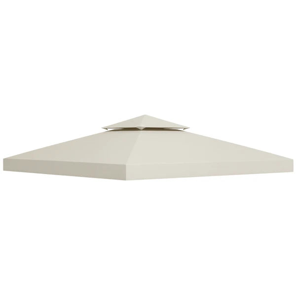 Outsunny 10' x 10' Gazebo Replacement Canopy 2 Tier Top UV Cover Pavilion Garden Patio Outdoor Cream White (TOP ONLY) - product image 11