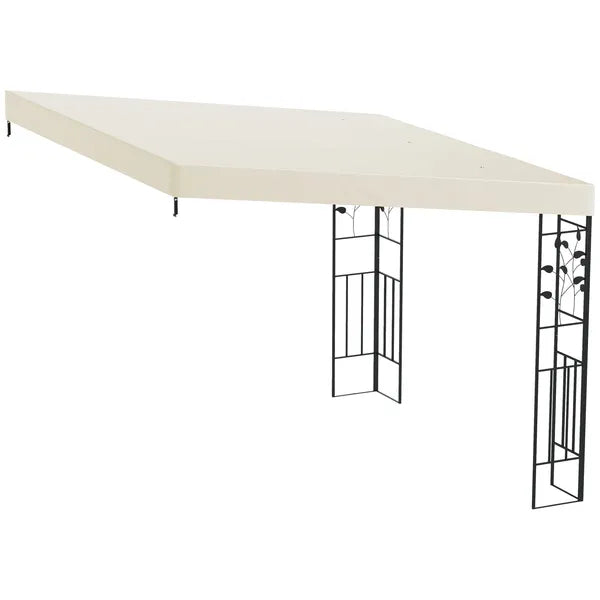 10' x 10' Outdoor Pergola Canopy, Metal Patio Canopy with Drainage Holes for Backyard, Garden, Cream White - product image 1