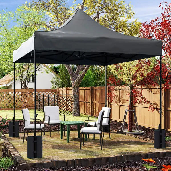 Outsunny 10' x 10' Replacement Canopy Top for Pop Up Canopy Tent with 4 Sand Bags, UPF50+ Protection, Dark Gray - product image 9