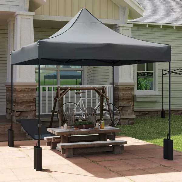 Outsunny 10' x 10' Replacement Canopy Top for Pop Up Canopy Tent with 4 Sand Bags, UPF50+ Protection, Dark Gray - product image 8