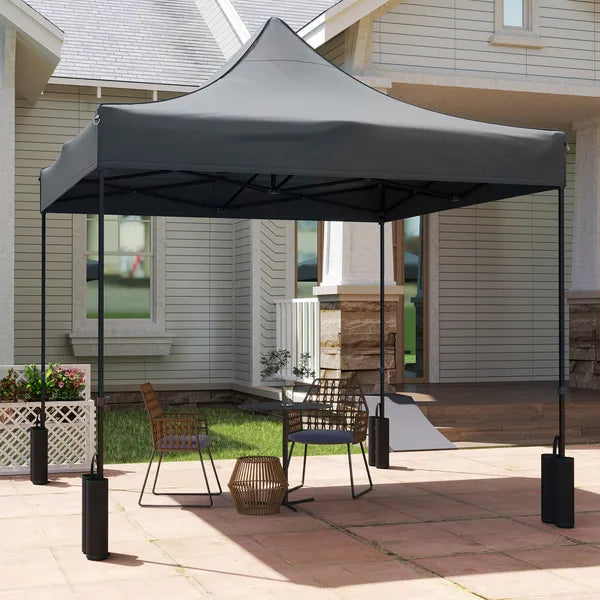 Outsunny 10' x 10' Replacement Canopy Top for Pop Up Canopy Tent with 4 Sand Bags, UPF50+ Protection, Dark Gray - product image 7