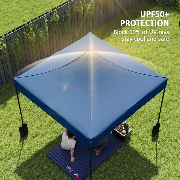 Outsunny 10 ft x 10 ft Replacement Canopy Top for Pop Up Canopy Tent with 4 Sand Bags, UPF50+ Protection, Navy Blue - product image 4