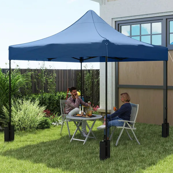 Outsunny 10 ft x 10 ft Replacement Canopy Top for Pop Up Canopy Tent with 4 Sand Bags, UPF50+ Protection, Navy Blue - product image 2