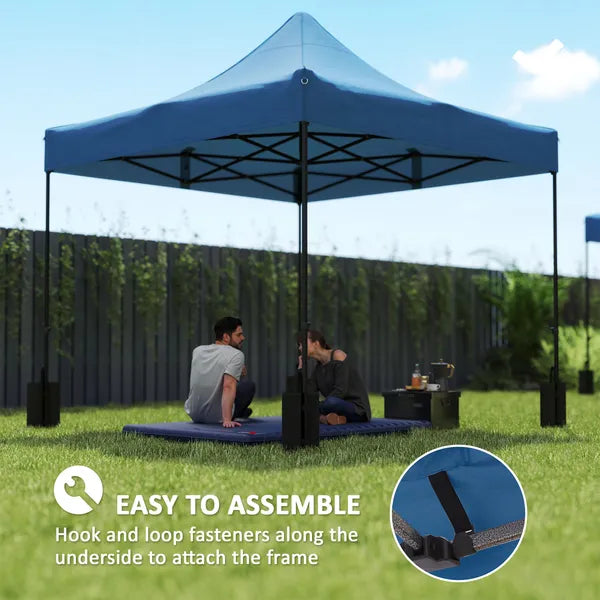 Outsunny 10 ft x 10 ft Replacement Canopy Top for Pop Up Canopy Tent with 4 Sand Bags, UPF50+ Protection, Navy Blue - product image 6
