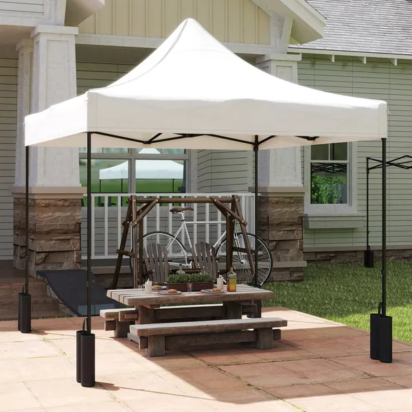 Outsunny 10' x 10' Replacement Canopy Top for Pop Up Canopy Tent with 4 Sand Bags, UPF50+ Protection, White - product image 8