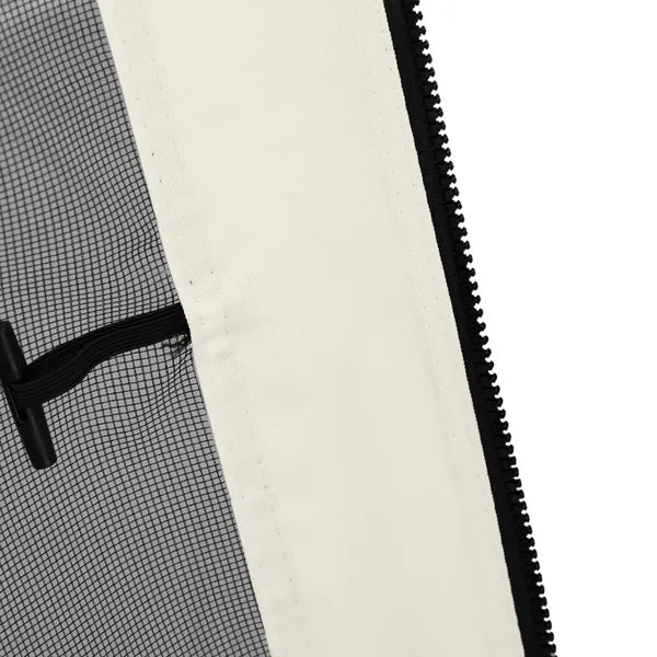Outsunny 9.8 x 12 Ft Gazebo Replacement Mosquito Netting 4-Panel White and Black - product image 6