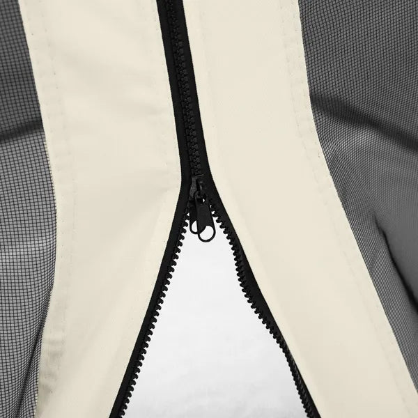 Outsunny 9.8 x 12 Ft Gazebo Replacement Mosquito Netting 4-Panel White and Black - product image 8