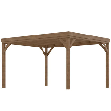 Outsunny 10 ft x 12 ft Outdoor Pergola, Wood Gazebo Grape Trellis with Stable Structure and Concrete Anchors, for Garden, Patio, Backyard, Deck - product image 1