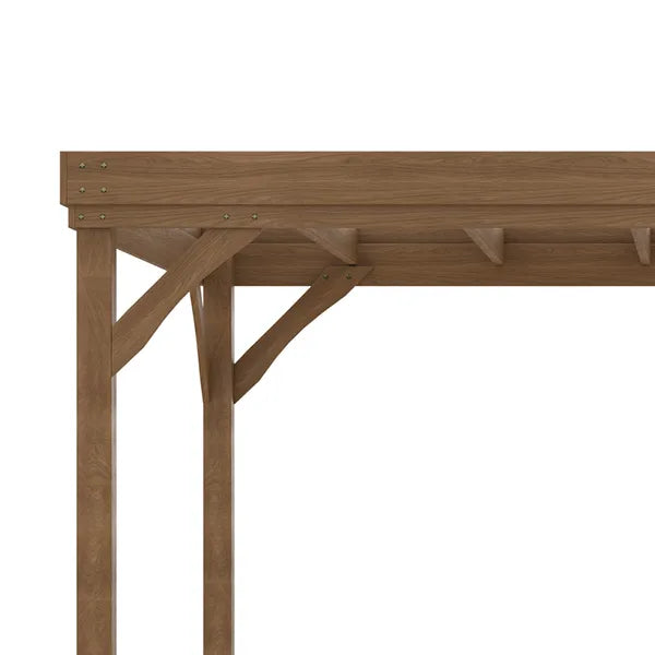 Outsunny 10 ft x 12 ft Outdoor Pergola, Wood Gazebo Grape Trellis with Stable Structure and Concrete Anchors, for Garden, Patio, Backyard, Deck - product image 8