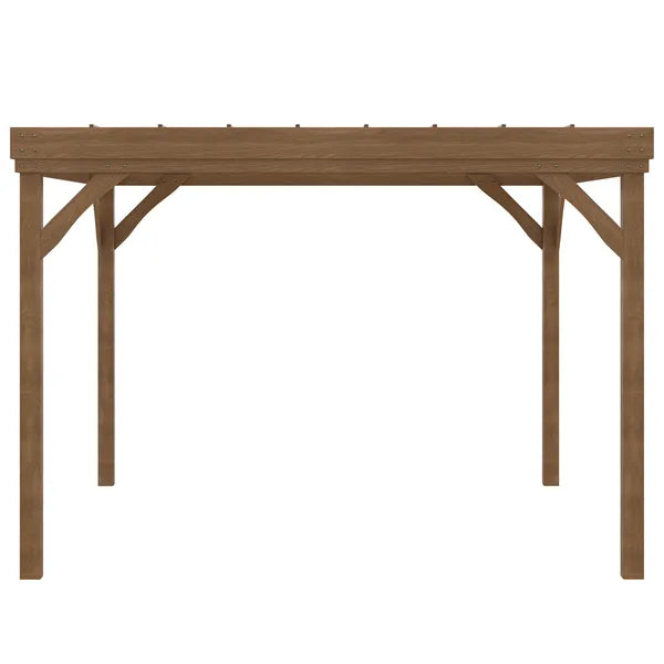 Outsunny 10 ft x 12 ft Outdoor Pergola, Wood Gazebo Grape Trellis with Stable Structure and Concrete Anchors, for Garden, Patio, Backyard, Deck - product image 9