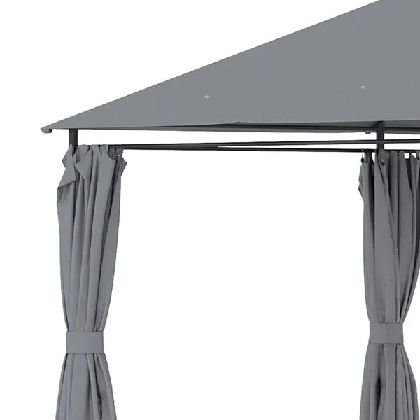 10 x 13 Outdoor Gazebo, Canopy Shelter with 6 Sidewalls, Steel Frame, Gray for Garden and Backyard, Gray - product image 8