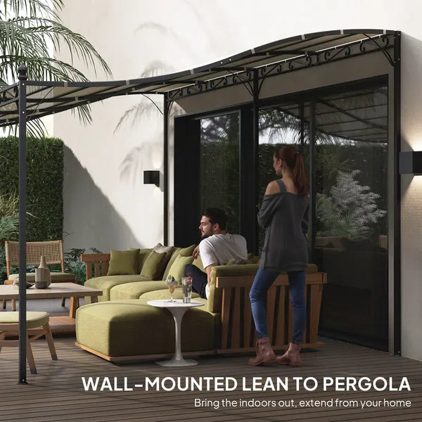 10' x 20' Outdoor Pergola Canopy, Metal Patio Canopy with Drainage Holes for Backyard, Garden, Cream White - product image 6