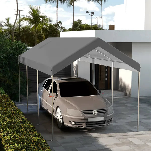 Outsunny 10 x 20 Inch Carport Replacement Canopy, UV Resistant, with Ball Bungee Cords, Dark Gray - product image 10