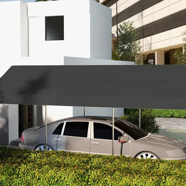 Outsunny 10 x 20 Inch Carport Replacement Canopy, UV Resistant, with Ball Bungee Cords, Dark Gray - product image 8