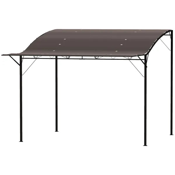 10' x 8' Outdoor Pergola and Patio Gazebo for Garden, Camper, Deck, Doors and Windows, Brown - product image 1