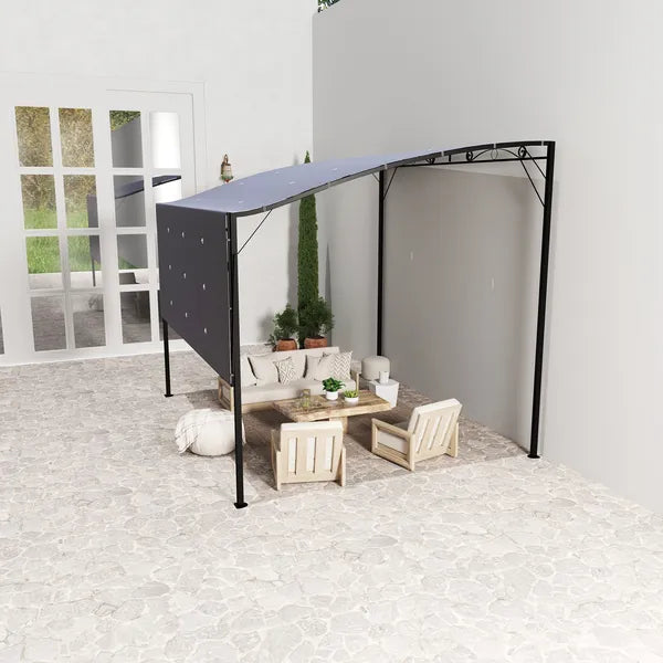 10' x 8' Outdoor Pergola and Patio Gazebo for Garden, Camper, Deck, Doors and Windows, Brown - product image 10