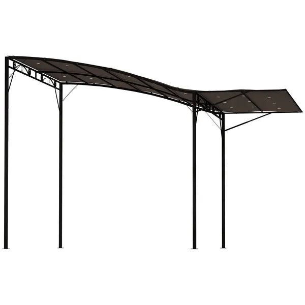 10' x 8' Outdoor Pergola and Patio Gazebo for Garden, Camper, Deck, Doors and Windows, Brown - product image 11