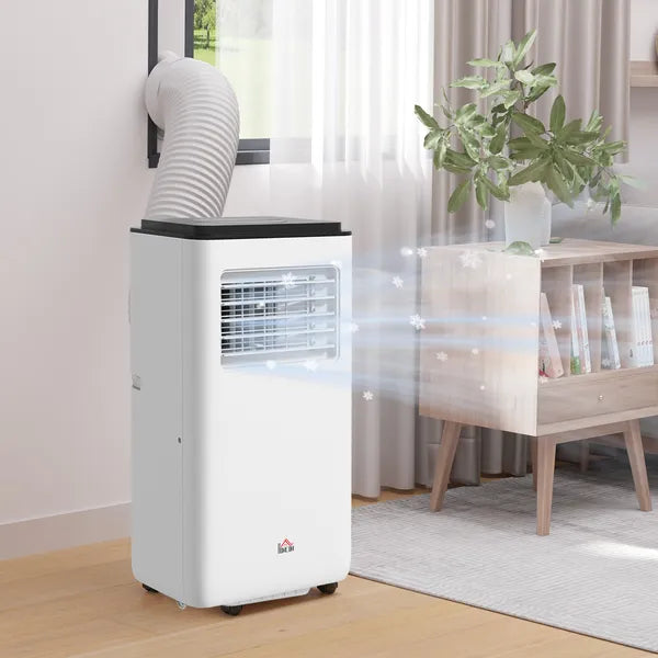 HOMCOM 10,000 BTU Moible Air Conditioner 440 Sq. Ft., Dehumidifier Fan Auto Sleep with 24H Timer On/Off, Window Kit, White - product image 10