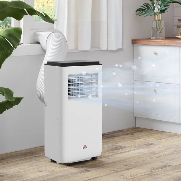 HOMCOM 10,000 BTU Moible Air Conditioner 440 Sq. Ft., Dehumidifier Fan Auto Sleep with 24H Timer On/Off, Window Kit, White - product image 8