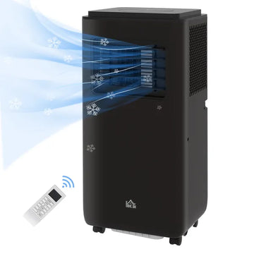 HOMCOM 10000 BTU Portable Air Conditioner, Efficient Cooling for 440 Sq Ft, Dehumidifier, Fan, 24H Timer, Black - product image 1