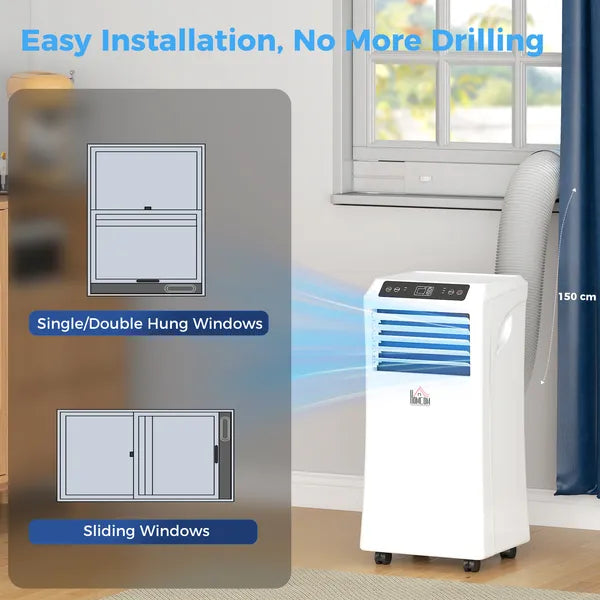 HOMCOM 10000 BTU Portable Air Conditioner for Rooms Up to 441 Sq. Ft., 3-in-1 AC Unit with Cooling Fan, Dehumidifier, Sleep Mode, Remote Control - product image 7