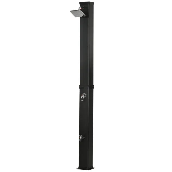 Outsunny 10.6 Gallons Solar Heated Shower w/ Free-Rotating Shower Head, Temperature Adjustment and Foot Shower - product image 11