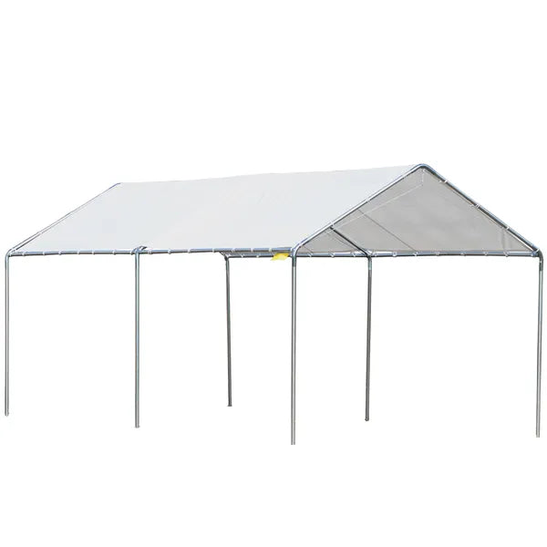 Outsunny 9.6 x 19.5 Ft Heavy Duty Carport Canopy with PE Cover - product image 1