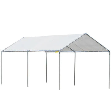 Outsunny 9.6 x 19.5 Ft Heavy Duty Carport Canopy with PE Cover - product image 1