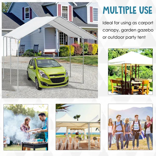 Outsunny 9.6 x 19.5 Ft Heavy Duty Carport Canopy with PE Cover - product image 4
