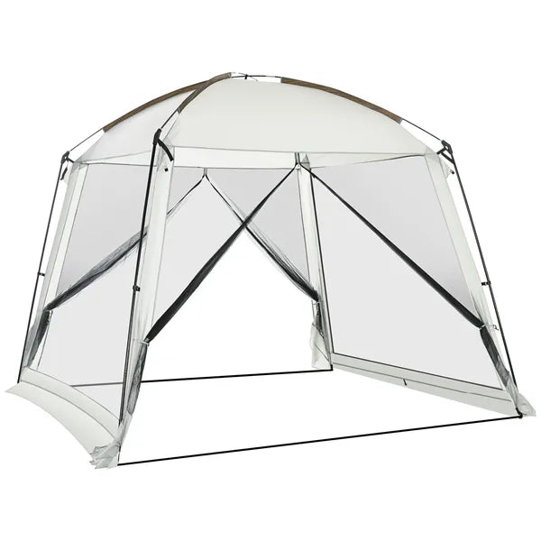 Outsunny 10'x10' Mesh Tent with 2 Doors Carry Bag and Breathable Walls, UV50+ Protection Screen House, Easy Setup and Pack, White - product image 11