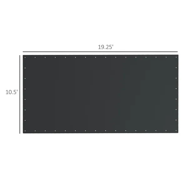 Outsunny 10x20 Ft Charcoal Carport Canopy Replacement UV-Resistant with Ball Bungee Tethers - product image 3