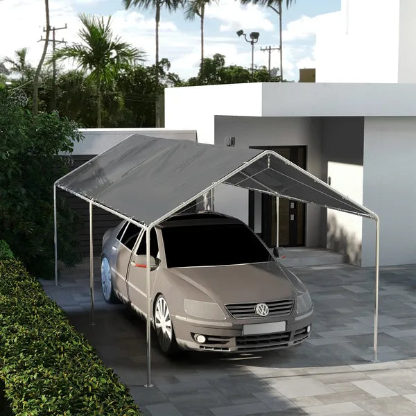 Outsunny 10x20 Ft Charcoal Carport Canopy Replacement UV-Resistant with Ball Bungee Tethers - product image 10
