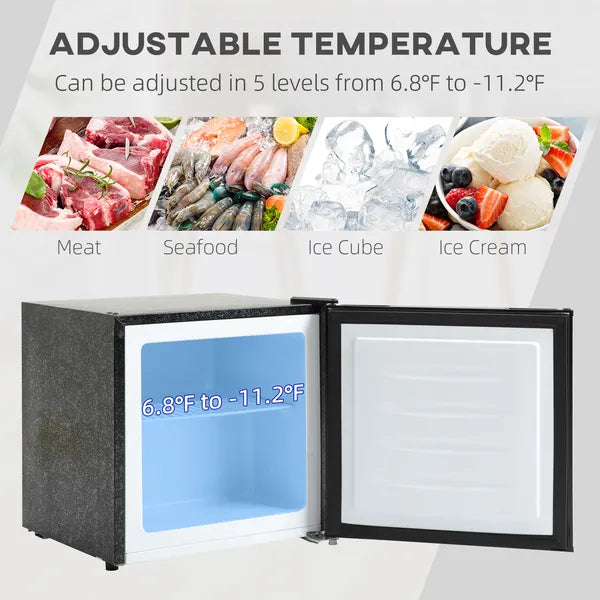HOMCOM 1.1 Cu.Ft Mini Upright Freezer Countertop with Removable Shelves Reversible Door for Home Dorm Black - product image 4