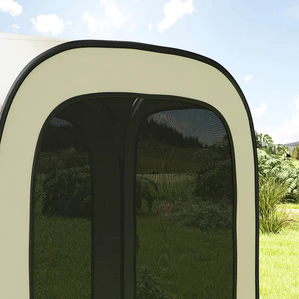 Outsunny 11 x 11ft Pop Up Screen Tent, UPF50+ Portable Camping Gazebo Screen House with Carry Bag, Beige - product image 8