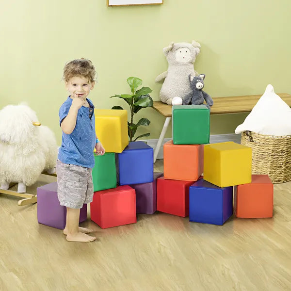 12 Piece Soft Foam Play Blocks, Learning and Building Toys for Toddlers and Preschool Kids - product image 10