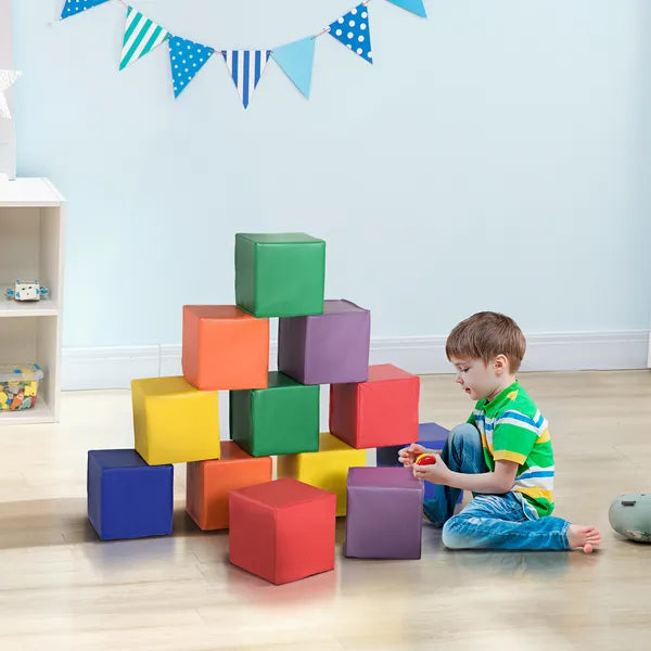12 Piece Soft Foam Play Blocks, Learning and Building Toys for Toddlers and Preschool Kids - product image 2