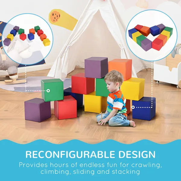 12 Piece Soft Foam Play Blocks, Learning and Building Toys for Toddlers and Preschool Kids - product image 5