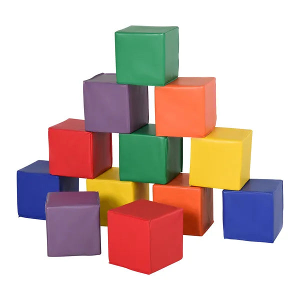 12 Piece Soft Foam Play Blocks, Learning and Building Toys for Toddlers and Preschool Kids - product image 1