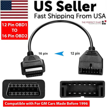 OBD1 12 Pin to OBD2 16 Pin Adapter Cable for GM Diagnostic Scanner
