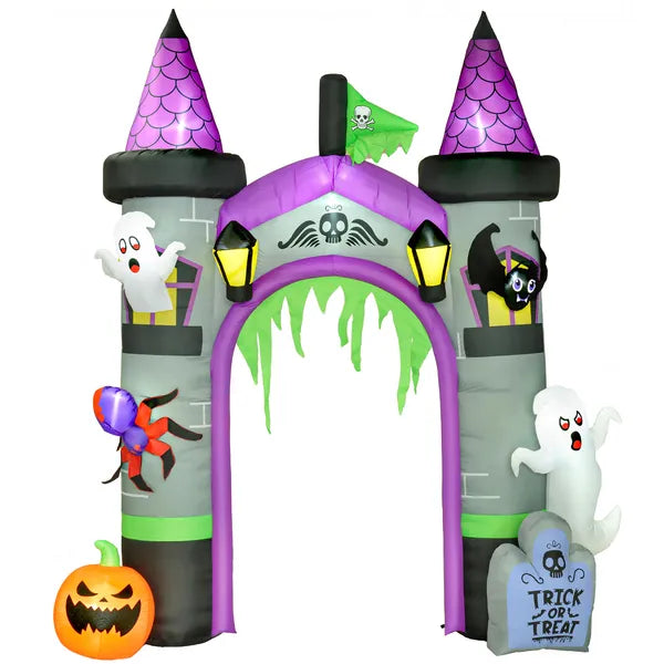 12 Ft Large Inflatable Halloween Archway with Ghost, Pumpkin, Spider and Bat - product image 11