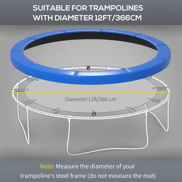 Soozier 12 Ft Trampoline Pad, Trampoline Replacement Safety Pad, Tear-Resistant, All-Weather Trampoline Accessories, No Holes for Poles, Blue - product image 4